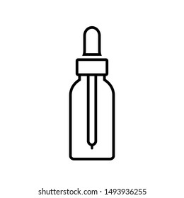 Dropper vector line icon isolated on white background