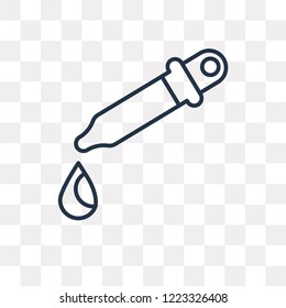 Dropper vector outline icon isolated on transparent background, high quality linear Dropper transparency concept can be used web and mobile