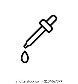 Dropper and water drop simple icon vector. Flat design.ai