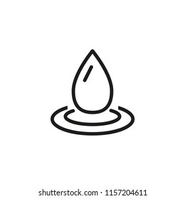 Dropping line icon. Falling, drop, ripple. Freshness concept. Vector illustration can be used for topics like rain, moisture, purity