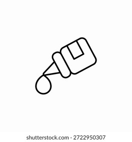 Vector de signo de icono de botella de líquido