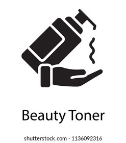Dropping liquid on a hand characterizing beauty skin toner 