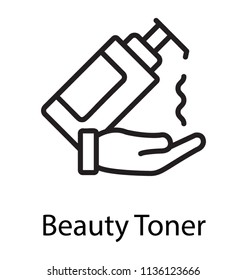 Dropping liquid on a hand characterizing beauty skin toner 