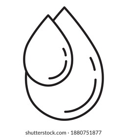 drops blood line style vector illustration design