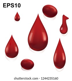 Drops of blood. Vector illustration