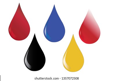 drops of blood, water