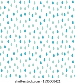 Drops blue water background, template, pattern, banner - vector