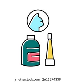 drops for cat ears color icon vector. drops for cat ears sign. isolated symbol illustration