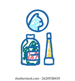 drops for cat ears doodle icon sketch vector. drops for cat ears sign. isolated symbol illustration