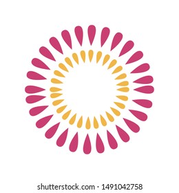 Drops circle design, Abstract ornament art decoration style and effect theme Vector illustration