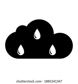 drops in cloud icon or logo illustration for website. Perfect use for web, pattern, design, icon, ui, ux, etc.

