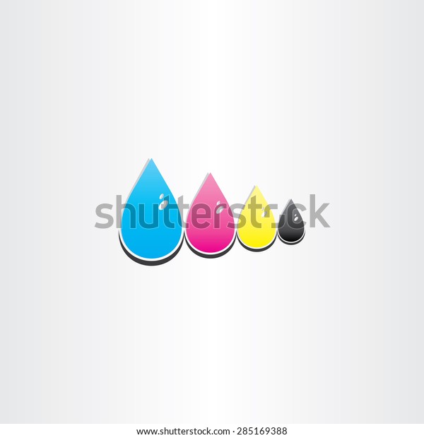 Drops Cmyk Ink Printing Symbol Design Stock Vector (Royalty Free ...