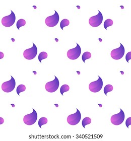 Drops of color violet-pink gradient seamless pattern