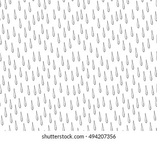 Drops in doodle style.Hand drawn seamless vector pattern.