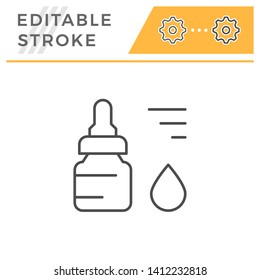 Drops editable stroke line icon