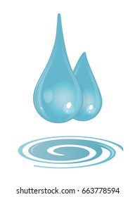 Drops element water concept