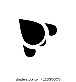 Drops Flight Icon on a white background