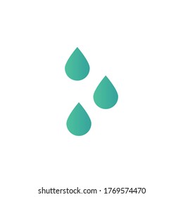 drops icon flat design vector illustration full color. isolated on white background