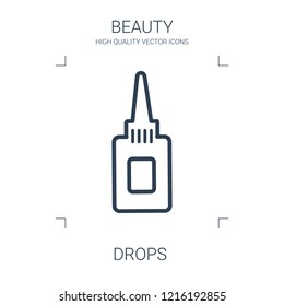 drops icon. high quality line drops icon on white background. from beauty collection flat trendy vector drops symbol. use for web and mobile