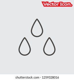 Drops icon isolated sign symbol and flat style for app, web and digital design. Vector illustration.