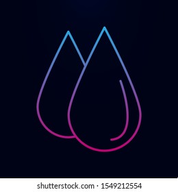 Drops icon on background nolan icon. Simple thin line, outline vector of bathroom icons for ui and ux, website or mobile application
