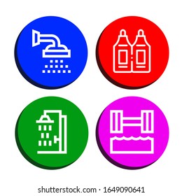 drops icon set. Collection of Shower, Suppositories, Hydrotherapy icons