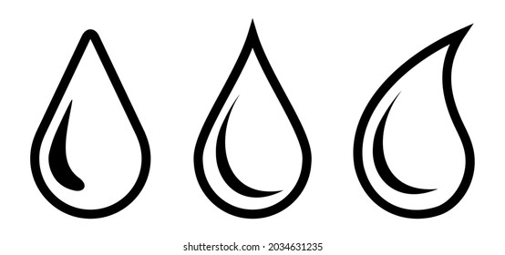 Tropfsymbol auf weißem Hintergrund