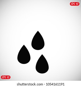 drops icon, stock vector illustration flat design style