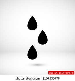 drops icon, stock vector illustration flat design style