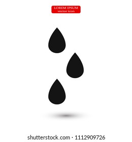 drops icon, stock vector illustration flat design style