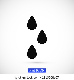 drops icon, stock vector illustration flat design style