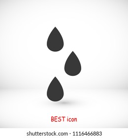 drops icon, stock vector illustration flat design style