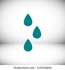 drops icon, stock vector illustration flat design style