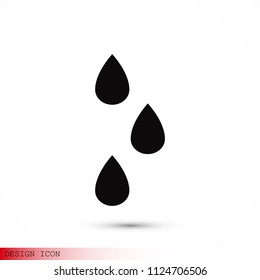 drops icon, stock vector illustration flat design style