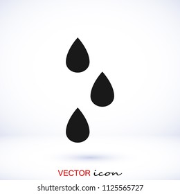 drops icon, stock vector illustration flat design style