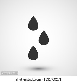 drops icon, stock vector illustration flat design style