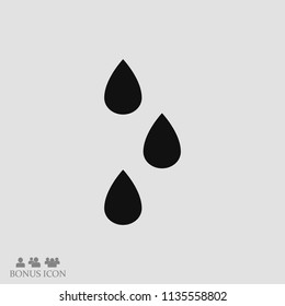 drops icon, stock vector illustration flat design style