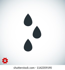drops icon, stock vector illustration flat design style