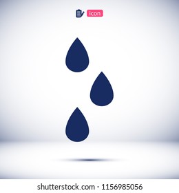 drops icon, stock vector illustration flat design style