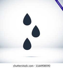 drops icon, stock vector illustration flat design style