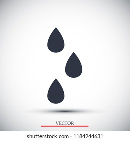 drops icon, stock vector illustration flat design style