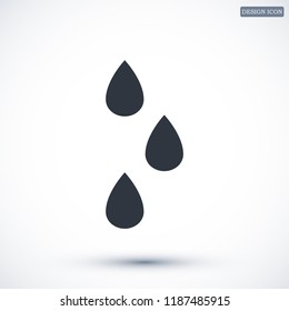 drops icon, stock vector illustration flat design style