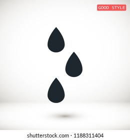drops icon, stock vector illustration flat design style