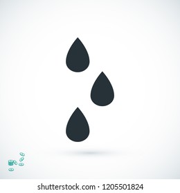 drops icon, stock vector illustration flat design style