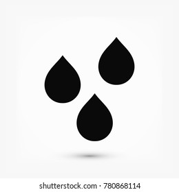drops icon, stock vector illustration flat design style