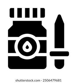 Gotas icono con glifo de estilo