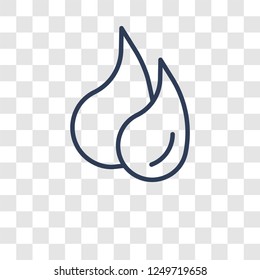 Drops icon. Trendy Drops logo concept on transparent background from Weather collection