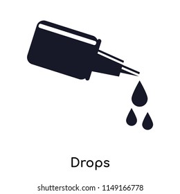 Drops icon vector isolated on white background for your web and mobile app design, Drops logo concept
