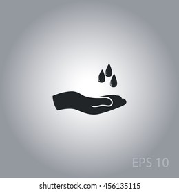 Drops icon, vector logo