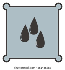 Drops icon, vector logo